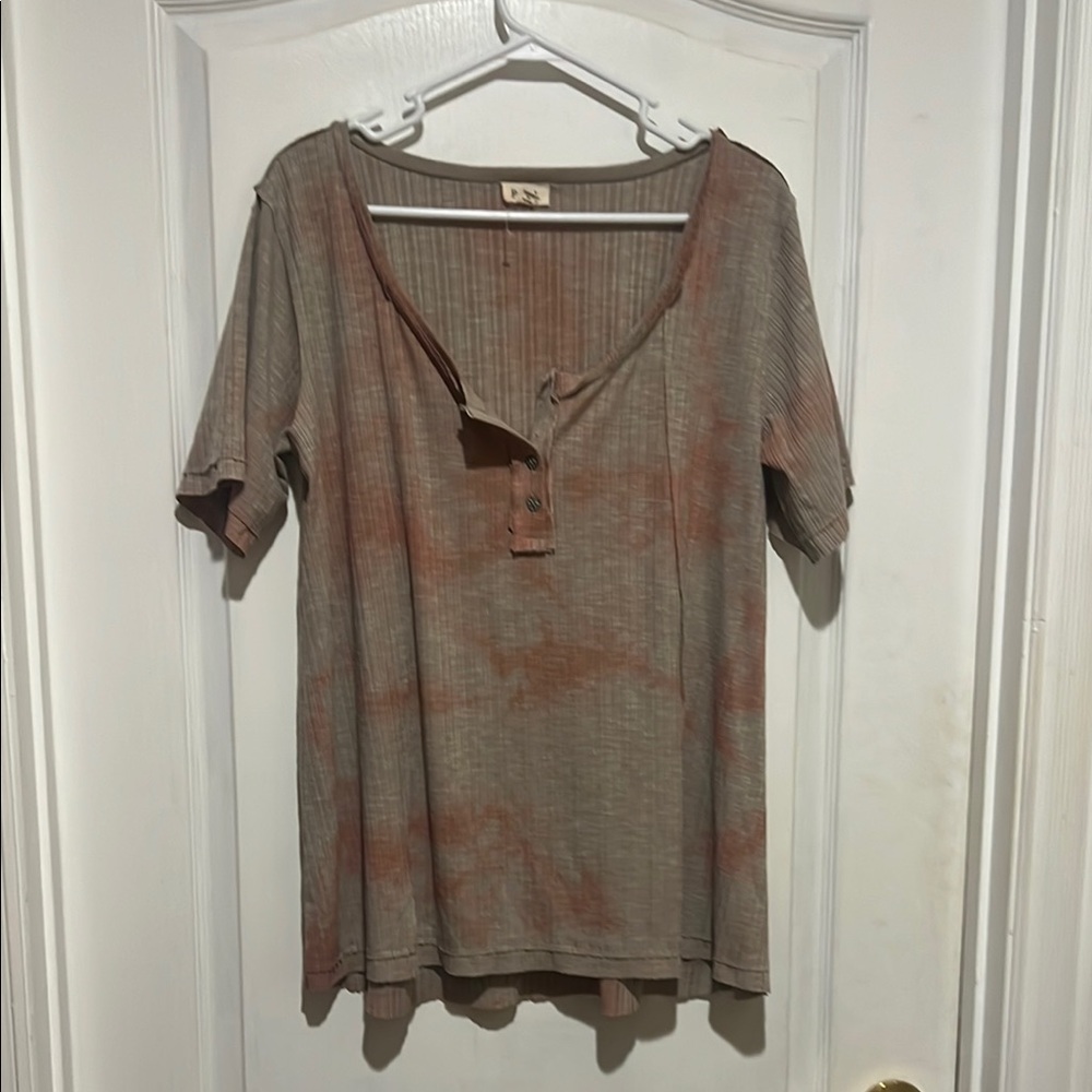 POL Multicolored henley style T-Shirt